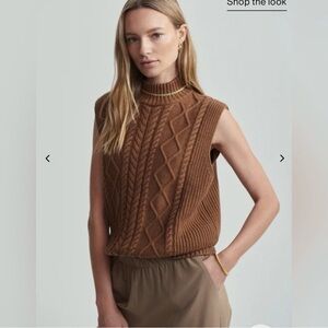 Varley Cable Knit Sleeveless Sweater